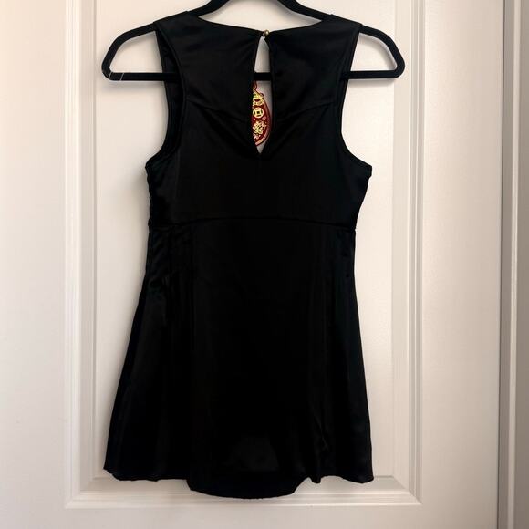 Vintage RARE 2000s Rampage Satin Enamel Embellishment Mini‎ Dress Y2K Babydoll - Picture 2 of 5